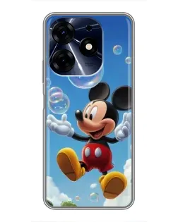 Чехол для TECNO Spark 10c с картинкой «Mickey и мыльные пузыри»