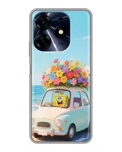 Чехол для TECNO Spark 10c с картинкой «Автомобильное путешествие»