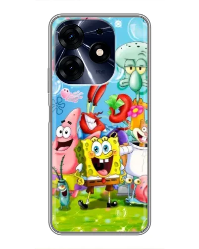 Чехол для TECNO Spark 10c с картинкой «Губка Боб и друзья» Чехол для TECNO Spark 10c с картинкой «Губка Боб и друзья»