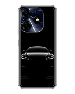 Чехол для TECNO Spark 10c с картинкой «Силуэт Tesla Night»