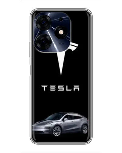 Чехол для TECNO Spark 10c с картинкой «Tesla Model Y» Чехол для TECNO Spark 10c с картинкой «Tesla Model Y»