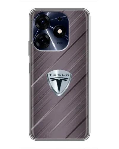 Чехол для TECNO Spark 10c с картинкой «Металлическая текстура Tesla» Чехол для TECNO Spark 10c с картинкой «Металлическая текстура Tesla»
