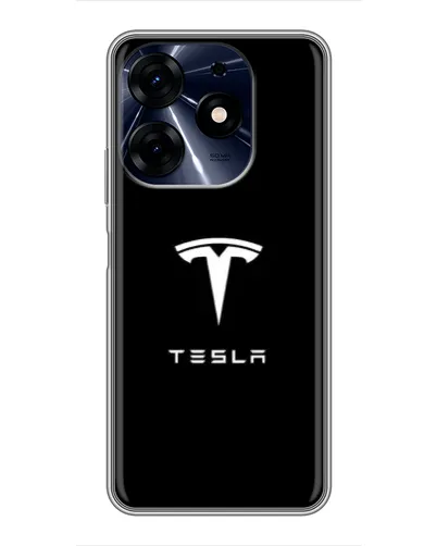 Чехол для TECNO Spark 10c с картинкой «Tesla White Logo» Чехол для TECNO Spark 10c с картинкой «Tesla White Logo»