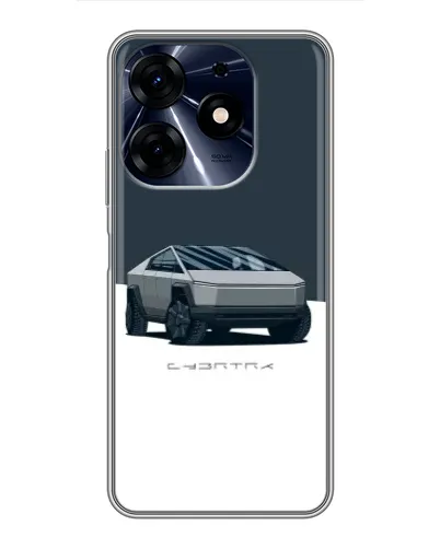 Чехол для TECNO Spark 10c с картинкой «Серебристый Cybertruck Tesla» Чехол для TECNO Spark 10c с картинкой «Серебристый Cybertruck Tesla»