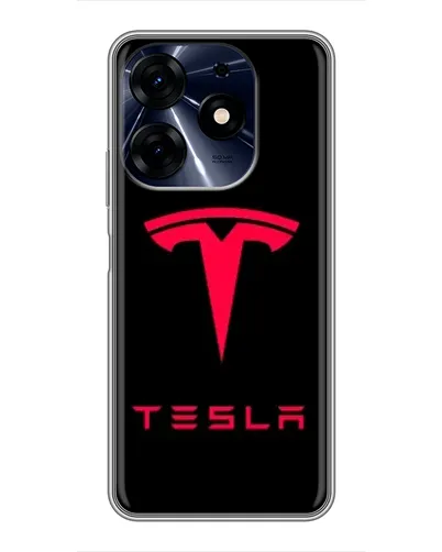 Чехол для TECNO Spark 10c с картинкой «Tesla Red Logo» Чехол для TECNO Spark 10c с картинкой «Tesla Red Logo»