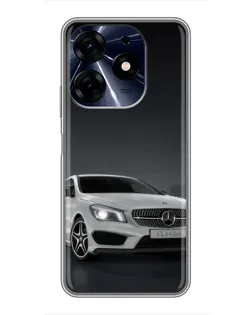 Чехол для TECNO Spark 10c с картинкой «Mercedes AMG GT Silver»
