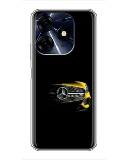 Чехол для TECNO Spark 10c с картинкой «Mercedes — ретро стиль»