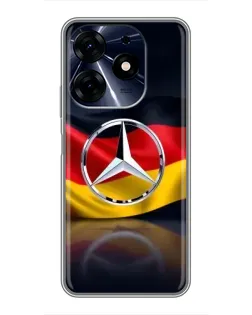 Чехол для TECNO Spark 10c с картинкой «Mercedes — флаг Германии»