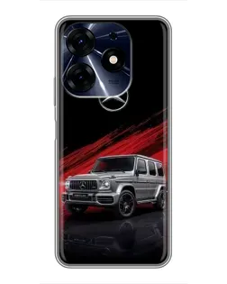 Чехол для TECNO Spark 10c с картинкой «Mercedes G-Class красный»