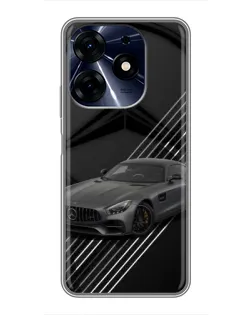 Чехол для TECNO Spark 10c с картинкой «Mercedes AMG — графика»
