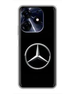 Чехол для TECNO Spark 10c с картинкой «Mercedes классический лого»