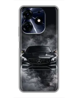 Чехол для TECNO Spark 10c с картинкой «Mercedes в дыму»