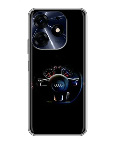 Чехол для TECNO Spark 10c с картинкой «Салон Audi — руль»