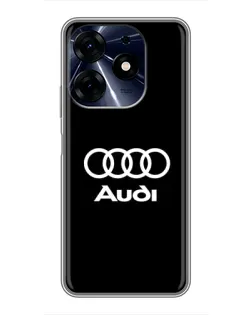 Чехол для TECNO Spark 10c с картинкой «Классическое лого Audi»