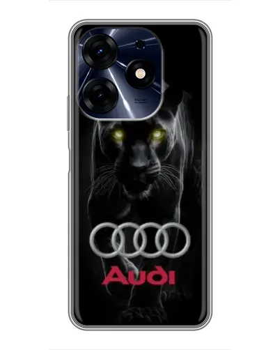 Чехол для TECNO Spark 10c с картинкой «Пантера и Audi»