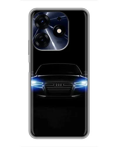 Чехол для TECNO Spark 10c с картинкой «Audi в неоне»