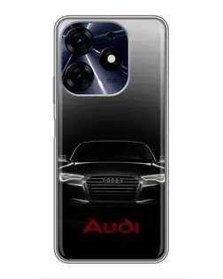 Чехол для TECNO Spark 10c с картинкой «Audi — градиентный контур»