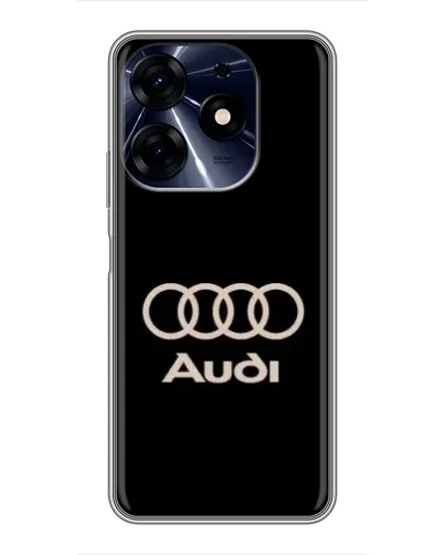 Чехол для TECNO Spark 10c с картинкой «Audi — золотой логотип»