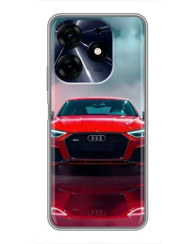 Чехол для TECNO Spark 10c с картинкой «Audi RS — красный стиль»