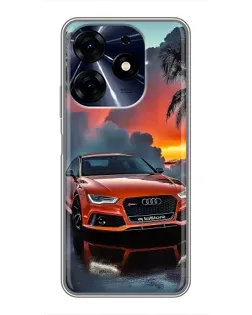 Чехол для TECNO Spark 10c с картинкой «Audi — закат»