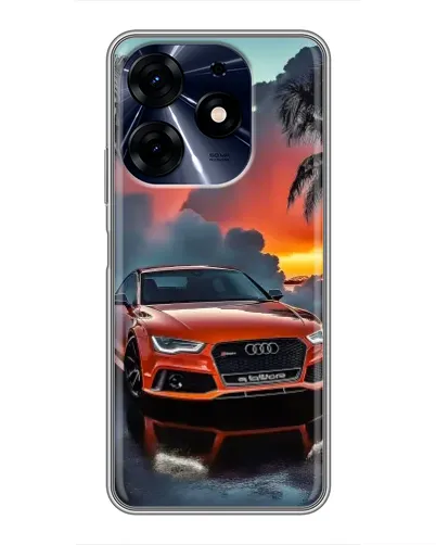 Чехол для TECNO Spark 10c с картинкой «Audi — закат»