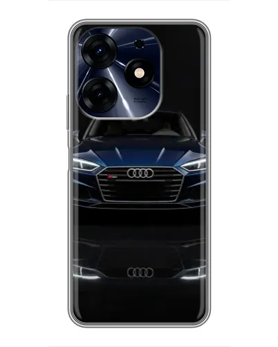 Чехол для TECNO Spark 10c с картинкой «Audi — ночное отражение»