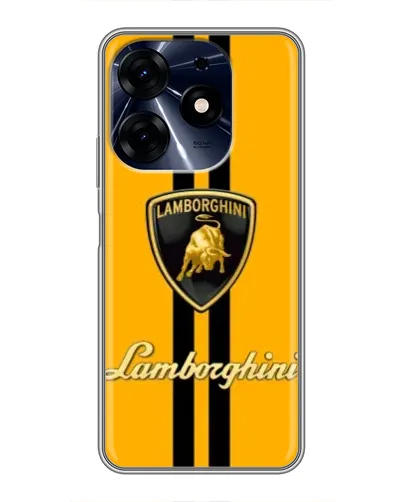 Чехол для TECNO Spark 10c с картинкой «Lamborghini Stripe желтый»