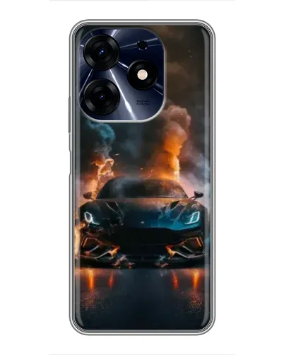 Чехол для TECNO Spark 10c с картинкой «Lamborghini дымная эстетика»