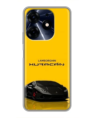 Чехол для TECNO Spark 10c с картинкой «Lamborghini Huracan черный»