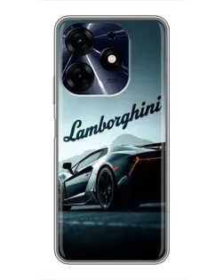 Чехол для TECNO Spark 10c с картинкой «Классическая надпись Lamborghini»