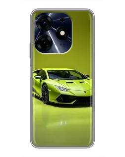 Чехол для TECNO Spark 10c с картинкой «Салатовый Lamborghini Huracan»