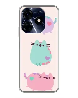 Чехол для TECNO Spark 10c с картинкой «Pusheen трио» Чехол для TECNO Spark 10c с картинкой «Pusheen трио»