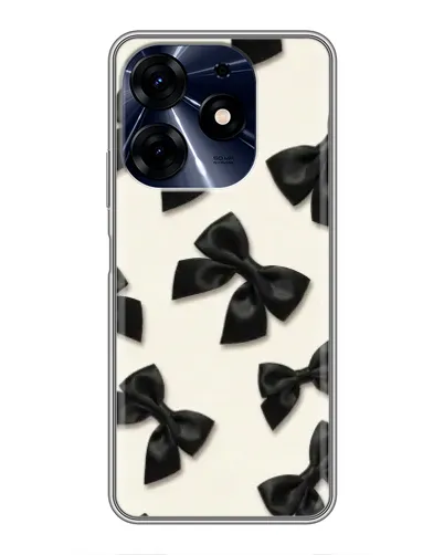Чехол для TECNO Spark 10c с картинкой «Черные бантики» Чехол для TECNO Spark 10c с картинкой «Черные бантики»