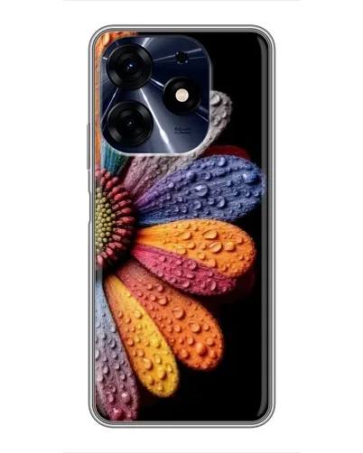 Чехол для TECNO Spark 10c с картинкой «Радужный цветок»
