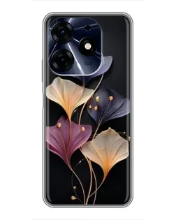 Чехол для TECNO Spark 10c с картинкой «Лиловые цветы грации»