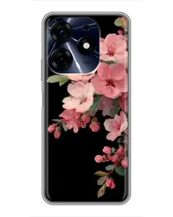 Чехол для TECNO Spark 10c с картинкой «Розовая ветка сакуры»