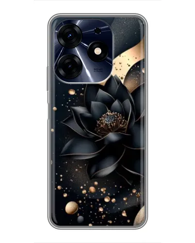 Чехол для TECNO Spark 10c с картинкой «Черный лотос»