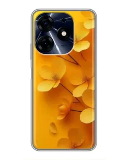 Чехол для TECNO Spark 10c с картинкой «Золотые лепестки»
