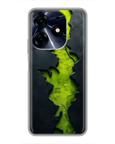 Чехол для TECNO Spark 10c с картинкой «Салатовый разлом скалы»