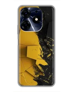 Чехол для TECNO Spark 10c с картинкой «Золотые осколки геометрии»