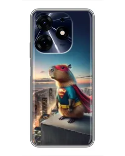 Чехол для TECNO Spark 10c с картинкой «Капи-мен супергерой»