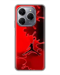 Чехол для TECNO Spark 20 Pro с картинкой «Jordan Red Smoke» Чехол для TECNO Spark 20 Pro с картинкой «Jordan Red Smoke»