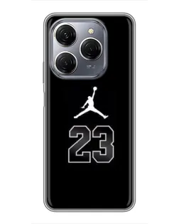 Чехол для TECNO Spark 20 Pro с картинкой «Jordan Flight 23» Чехол для TECNO Spark 20 Pro с картинкой «Jordan Flight 23»