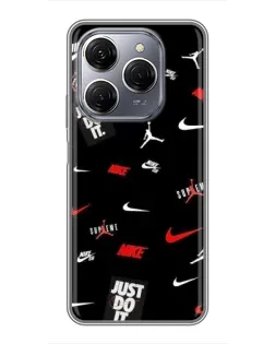 Чехол для TECNO Spark 20 Pro с картинкой «Nike Mix Pattern» Чехол для TECNO Spark 20 Pro с картинкой «Nike Mix Pattern»