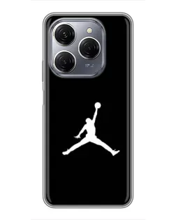 Чехол для TECNO Spark 20 Pro с картинкой «Jordan Silhouette» Чехол для TECNO Spark 20 Pro с картинкой «Jordan Silhouette»