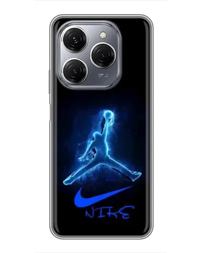 Чехол для TECNO Spark 20 Pro с картинкой «Jordan Neon Blue» Чехол для TECNO Spark 20 Pro с картинкой «Jordan Neon Blue»