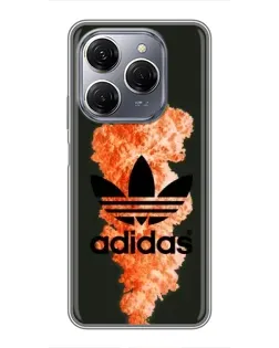 Чехол для TECNO Spark 20 Pro с картинкой «Оранжевый дым Adidas» Чехол для TECNO Spark 20 Pro с картинкой «Оранжевый дым Adidas»