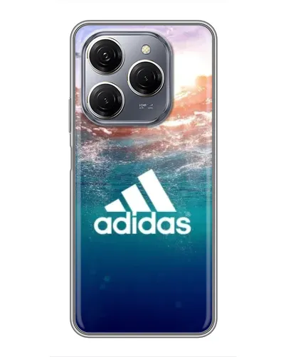 Чехол для TECNO Spark 20 Pro с картинкой «Океанская глубина адидас» Чехол для TECNO Spark 20 Pro с картинкой «Океанская глубина адидас»
