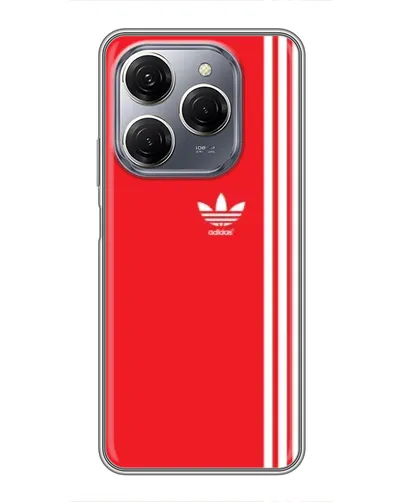 Чехол для TECNO Spark 20 Pro с картинкой «Красный минимализм Adidas» Чехол для TECNO Spark 20 Pro с картинкой «Красный минимализм Adidas»