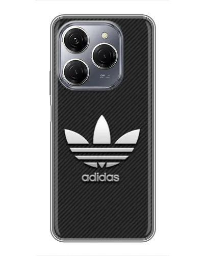 Чехол для TECNO Spark 20 Pro с картинкой «Adidas Карбоновая текстура» Чехол для TECNO Spark 20 Pro с картинкой «Adidas Карбоновая текстура»